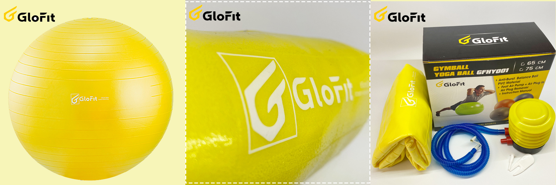 Bóng Tập Thể Hình, Tập Yoga, Tập Vật Lý Trị Liệu, Vui Chơi Giải Trí (65CM - 75CM) | Glofit-GFY001 - Phụ Kiện Thể Thao VNSPORT Bóng Tập Thể Hình, Tập Yoga, Tập Vật Lý Trị Liệu, Vui Chơi Giải Trí (65CM - 75CM) | Glofit-GFY001 - Phụ Kiện Thể Thao VNSPORT