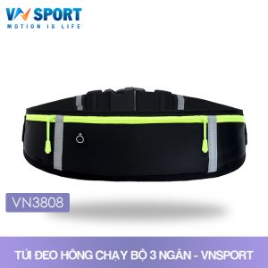 Túi Đeo Hông Chạy Bộ 3 Ngăn Chống Thấm Nước VNSPORT VN3808 | 1 Chiếc – Waterproof 3-Pocket Jogging Backpack VNSPORT VN3808