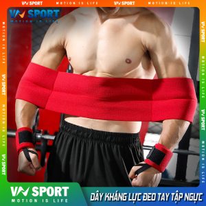 Dây Kháng Lực Đeo Tay Hỗ Trợ Tập Ngực VNSPORT VNS8041 | 1 Chiếc – Resistance Bands Wrist Support Chest Exercise